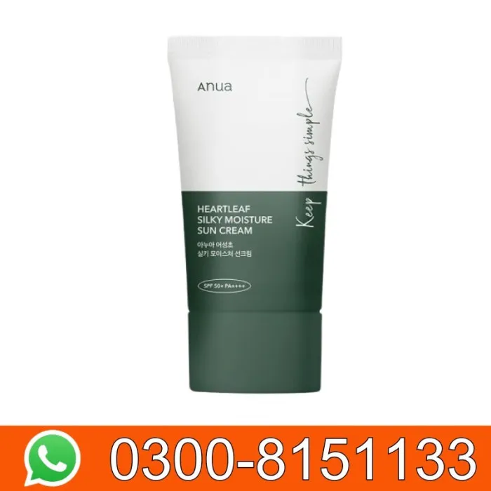 Anua – Heartleaf Sily Moisture Sun Cream SPF50+ PA+++ 50ml  In Pakistan  