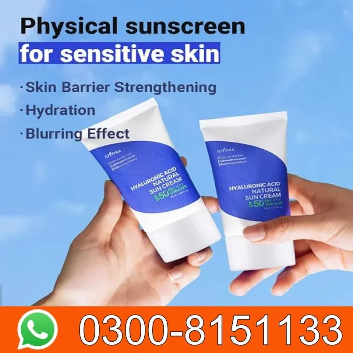 Isntree - Hyaluronic Acid Natural Sun Cream SPF50+ PA++++ 50ml  In Pakistan  